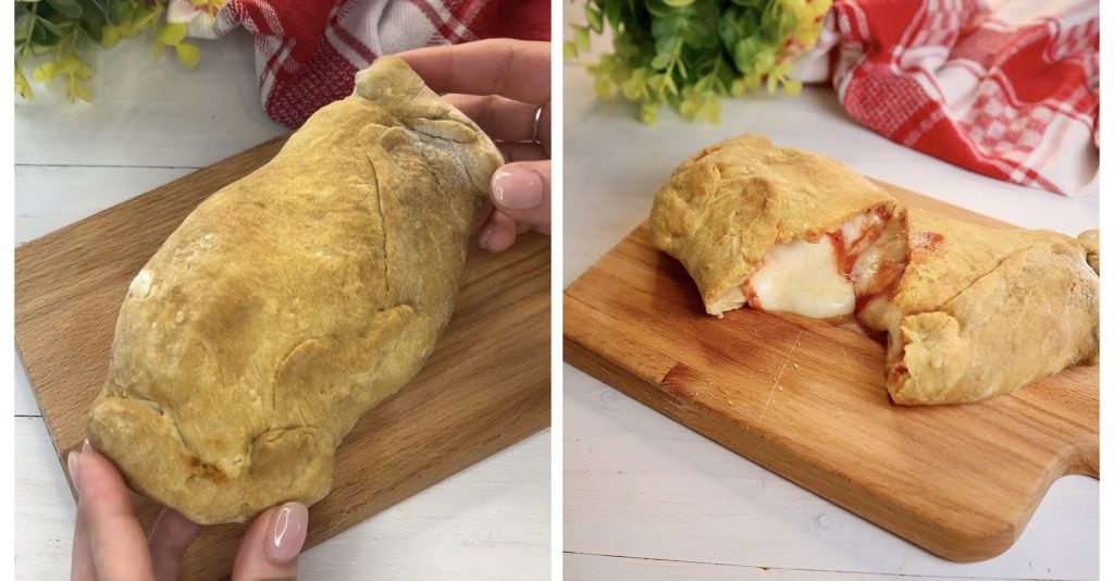 Schnelle Calzoni in der Heißluftfritteuse