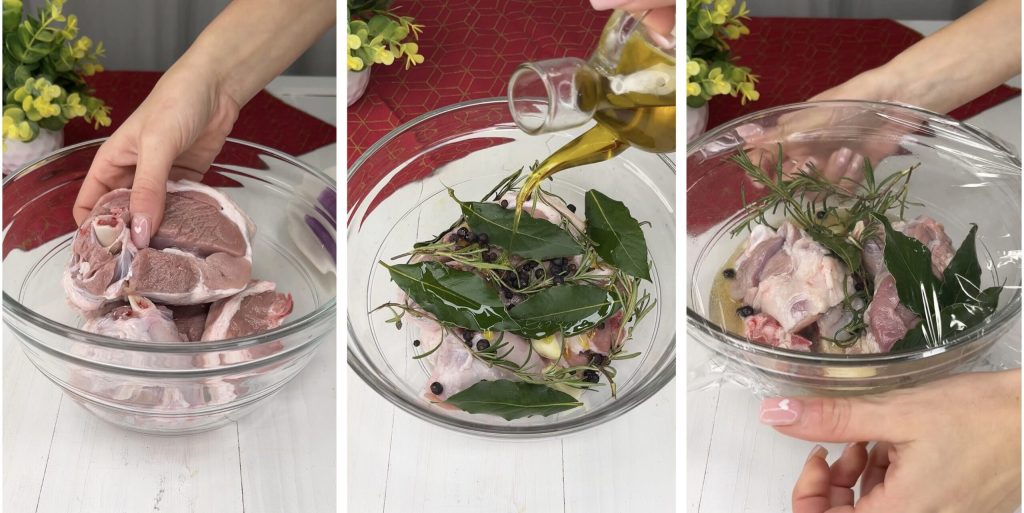 Lamm mit Kartoffeln in Heißluftfritteuse