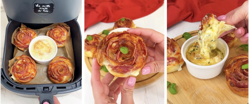 Pizzarosen in der Heißluftfritteuse