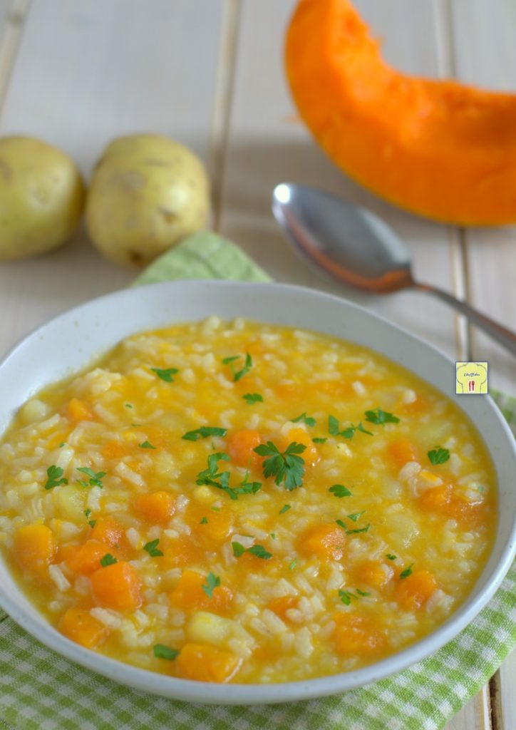 Reissuppe mit Kürbis und Kartoffeln gp