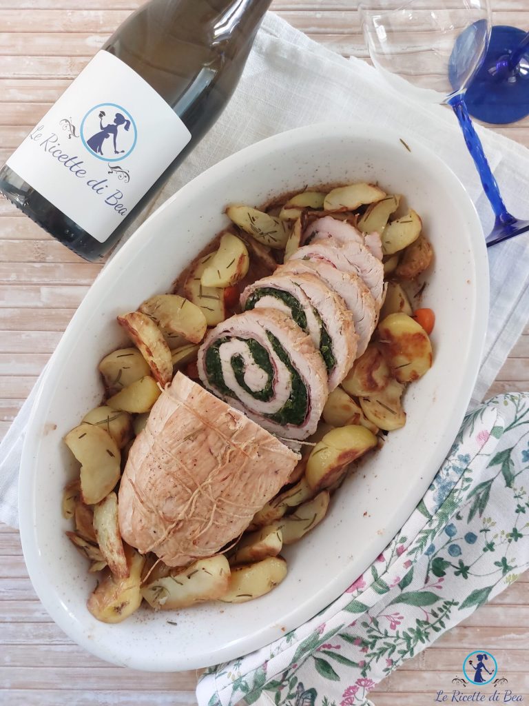 Braten mit Spinatfüllung im Ofen