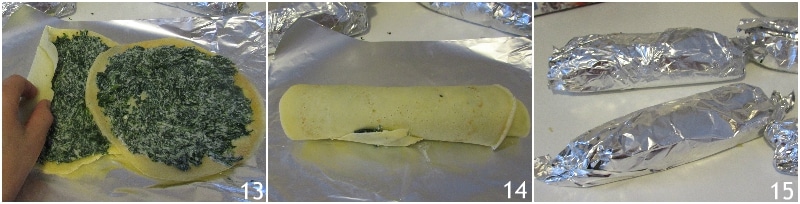 Rouladen aus Crêpes mit Ricotta und Spinat Rezept, einfaches vegetarisches Hauptgericht, eindrucksvoll, il chicco di mais 5 Crêpes rollen