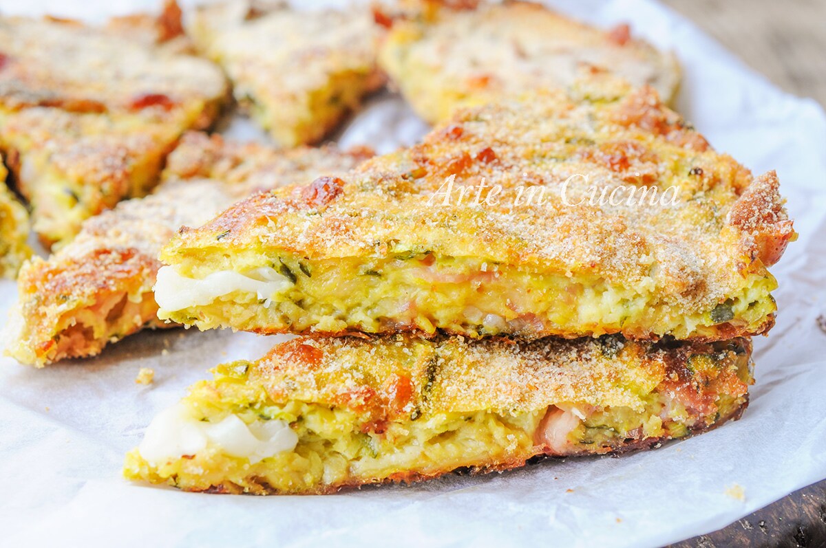 SCHIACCIATA mit ZUCCHINEN und schneller Provolone