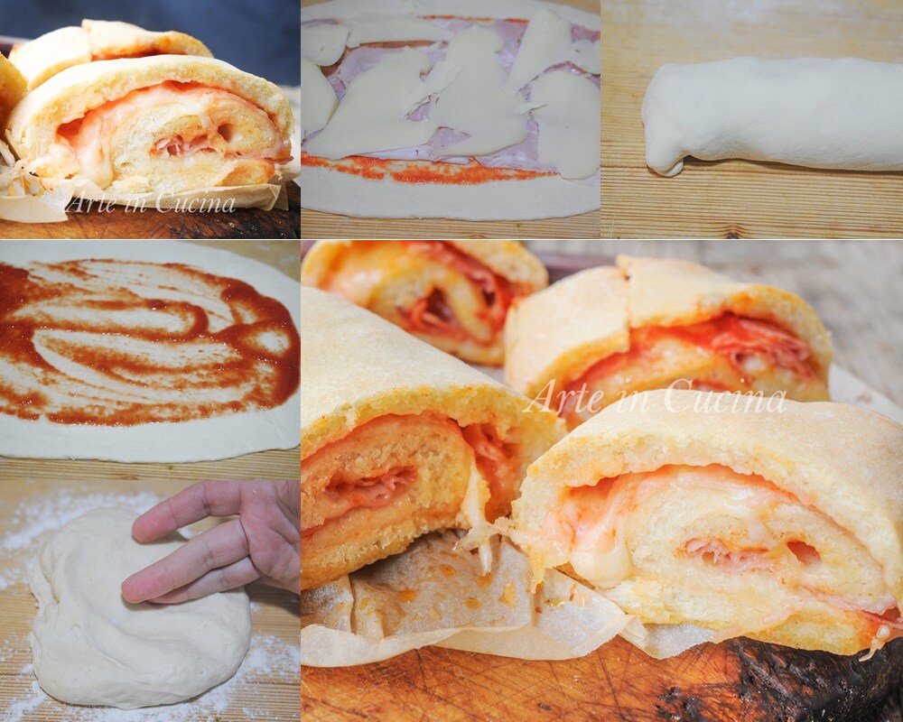 Gefüllte gerollte PIZZA STROMBOLI