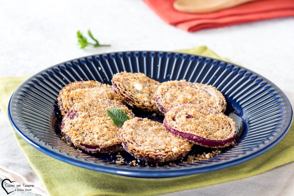 überbackene Zwiebeln in der Heißluftfritteuse