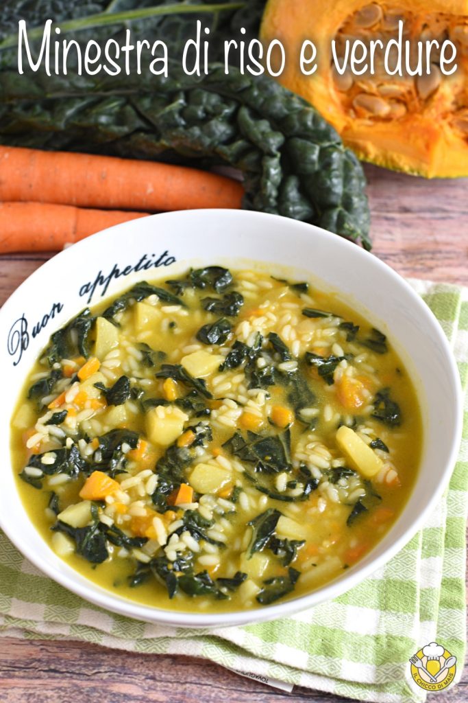 v_ Reis- und Gemüsesuppe Rezept dicke Suppe oder Eintopf mit frischem Gemüse schnelles Rezept il chicco di mais