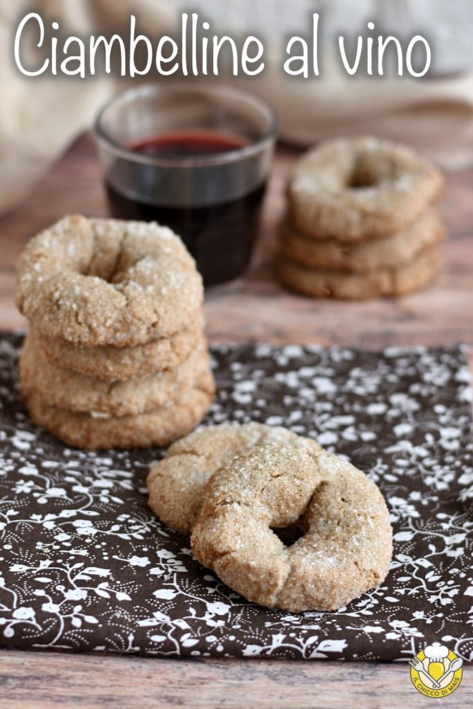 v_ Rotwein-Donuts glutenfrei Rezept Kekse mit Anis mit Reismehl und Maismehl ohne Butter ohne Eier il chicco di mais