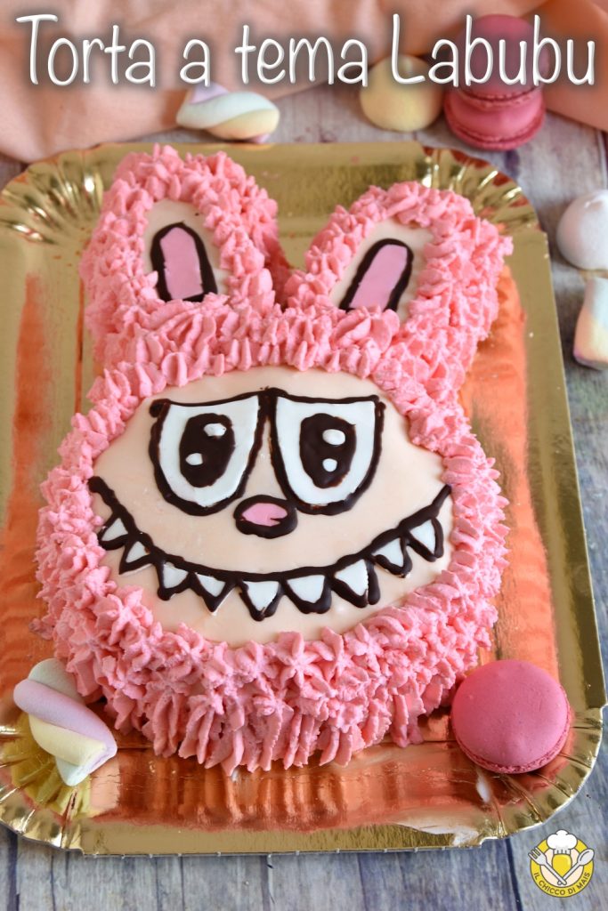 v_ torta a tema labubu senza stampo ricetta facile decorata con frosting e pasta di zucchero anche senza glutine il chicco di mais