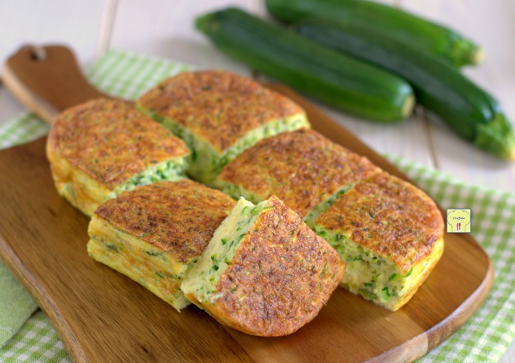 Zucchini-Omelett im Heißluftfritteuse