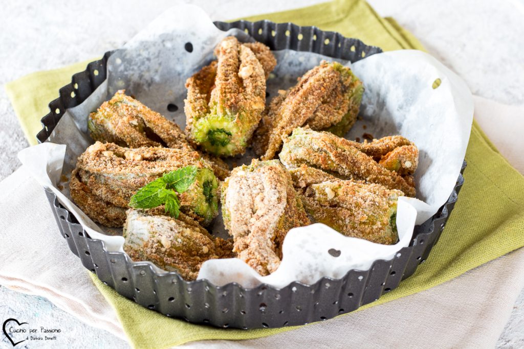 Zucchiniblüten in der Heißluftfritteuse