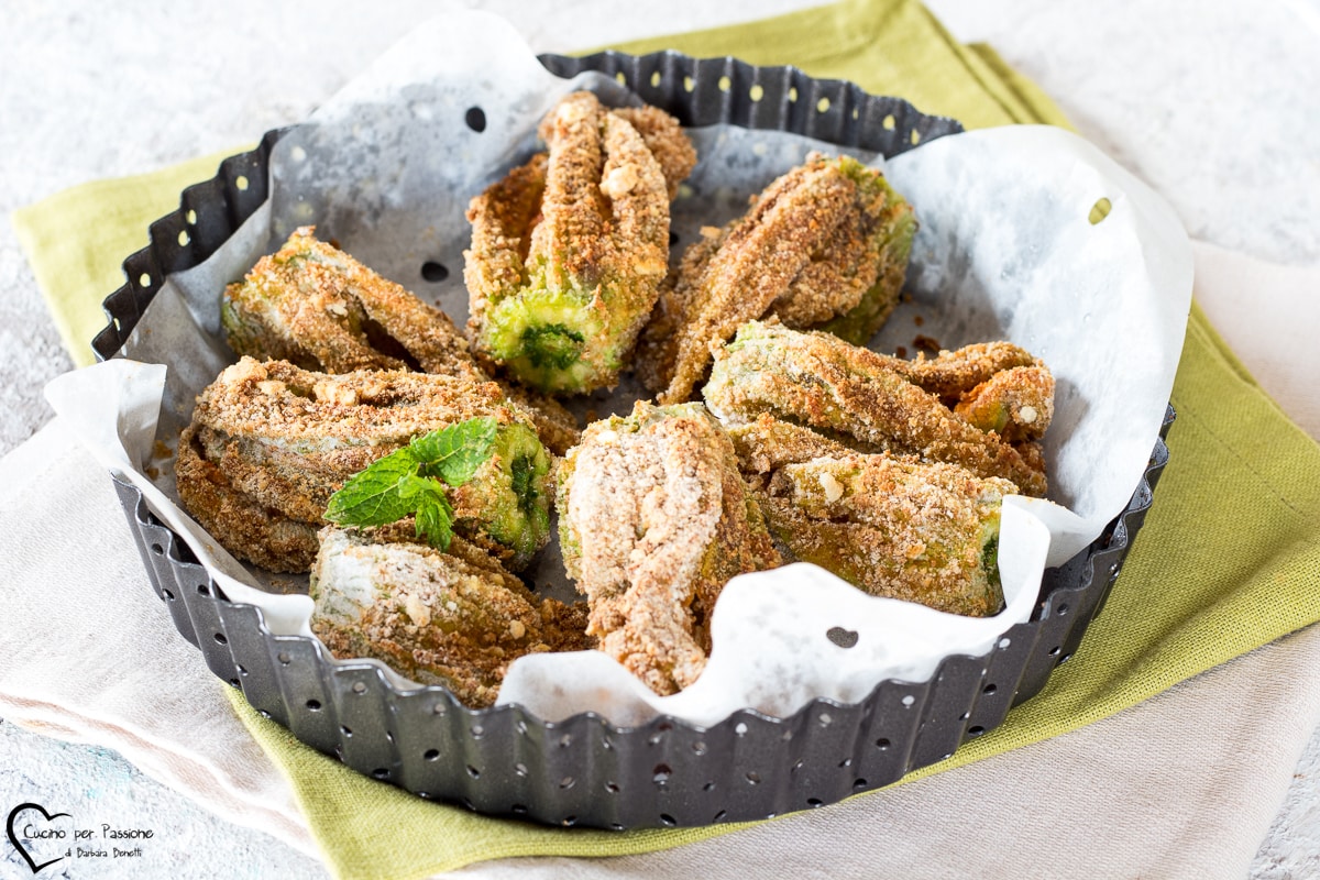 ZUCCHINIBLÜTEN IN DER HEISSLUFTFRITTEUSE