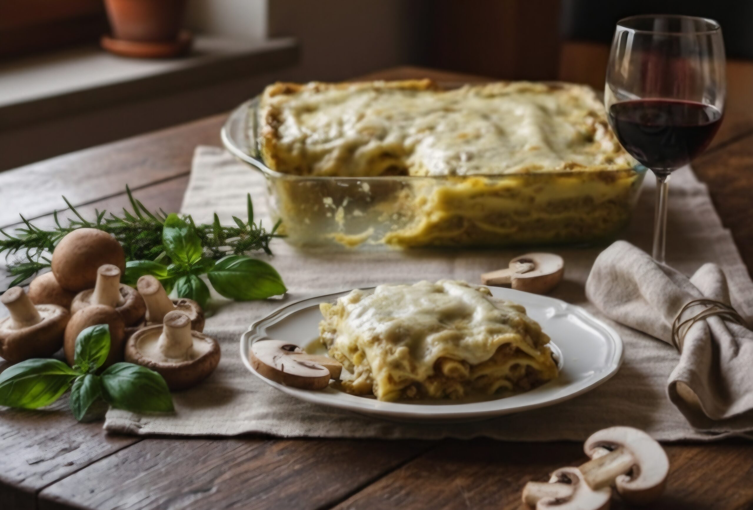 Lasagne-Auflauf mit Pilzcreme