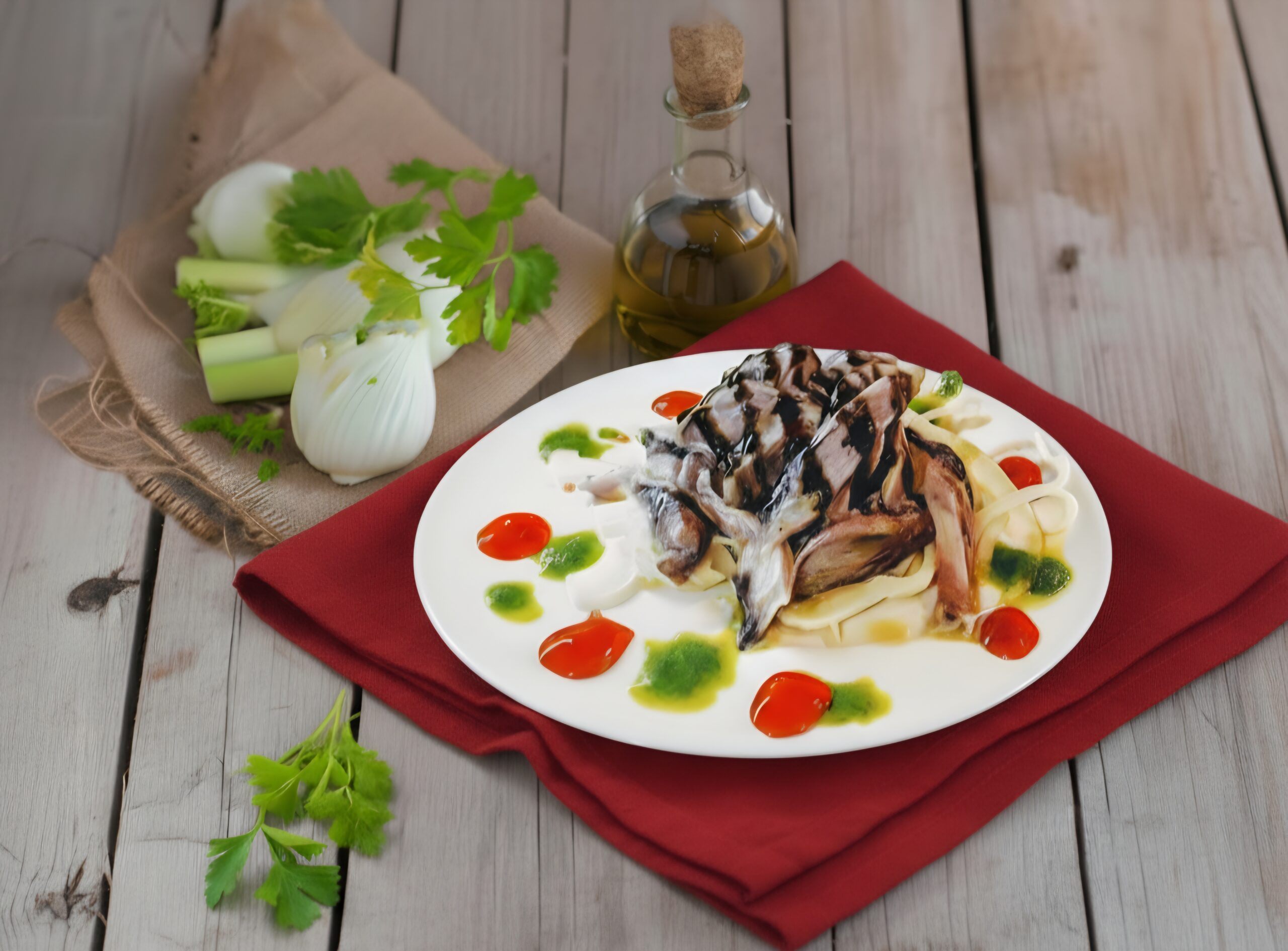 Marinierter Euthynnus mit Zitrusfrüchten