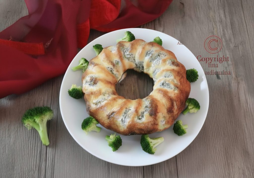 Weihnachtlicher Brokkoli-Gugelhupf aus dem Ofen