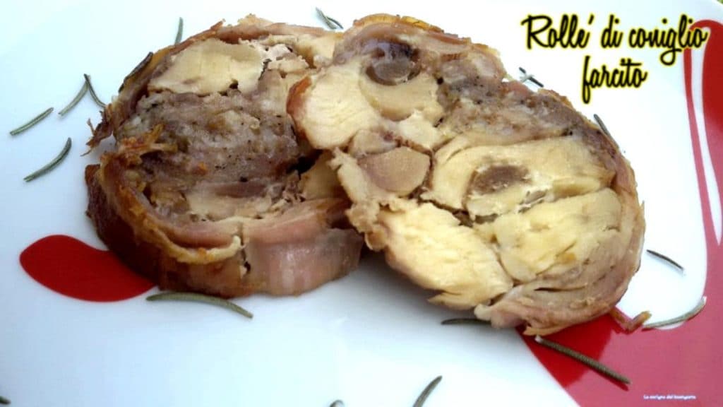 Gefüllter Kaninchenrollbraten