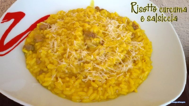 Risotto Kurkuma und Wurst