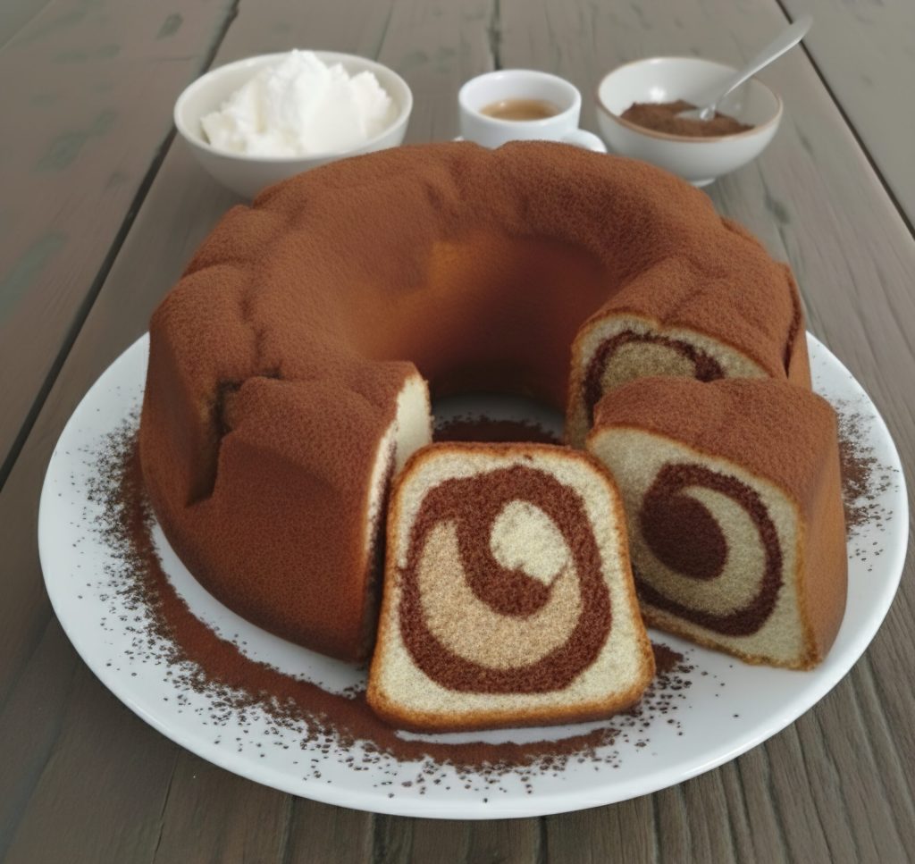 Der dreifarbige Tiramisu-Kranzkuchen