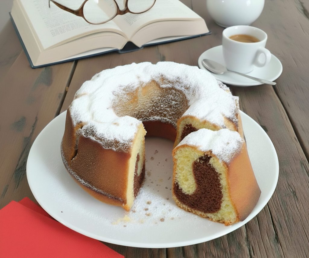 Diätetischer Zweifarbiger Joghurt-Gugelhupf