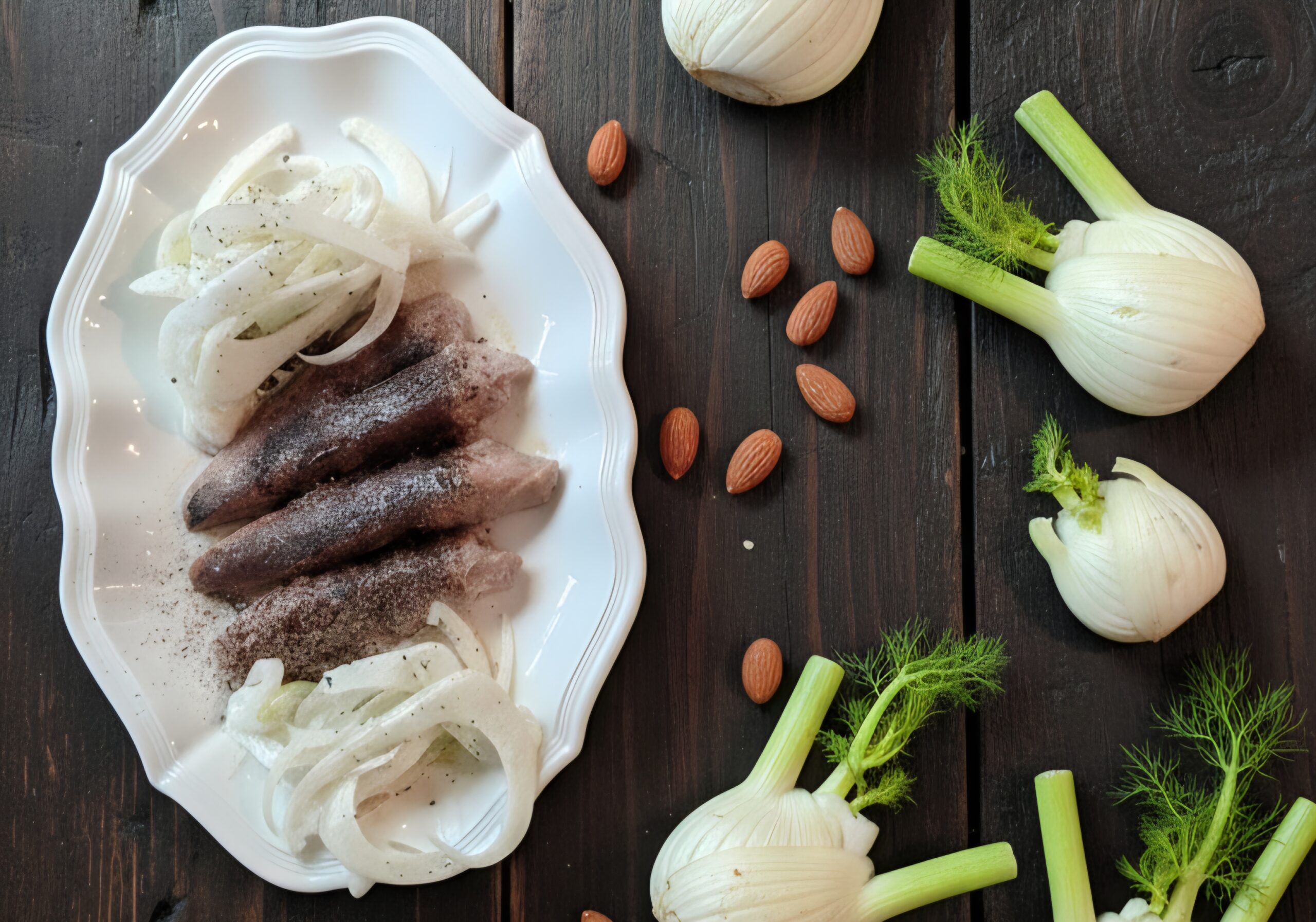 Fisch mit Mandelbutter und Kakao