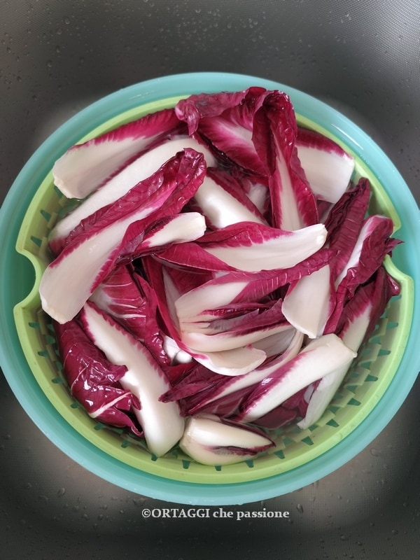 Radicchio waschen