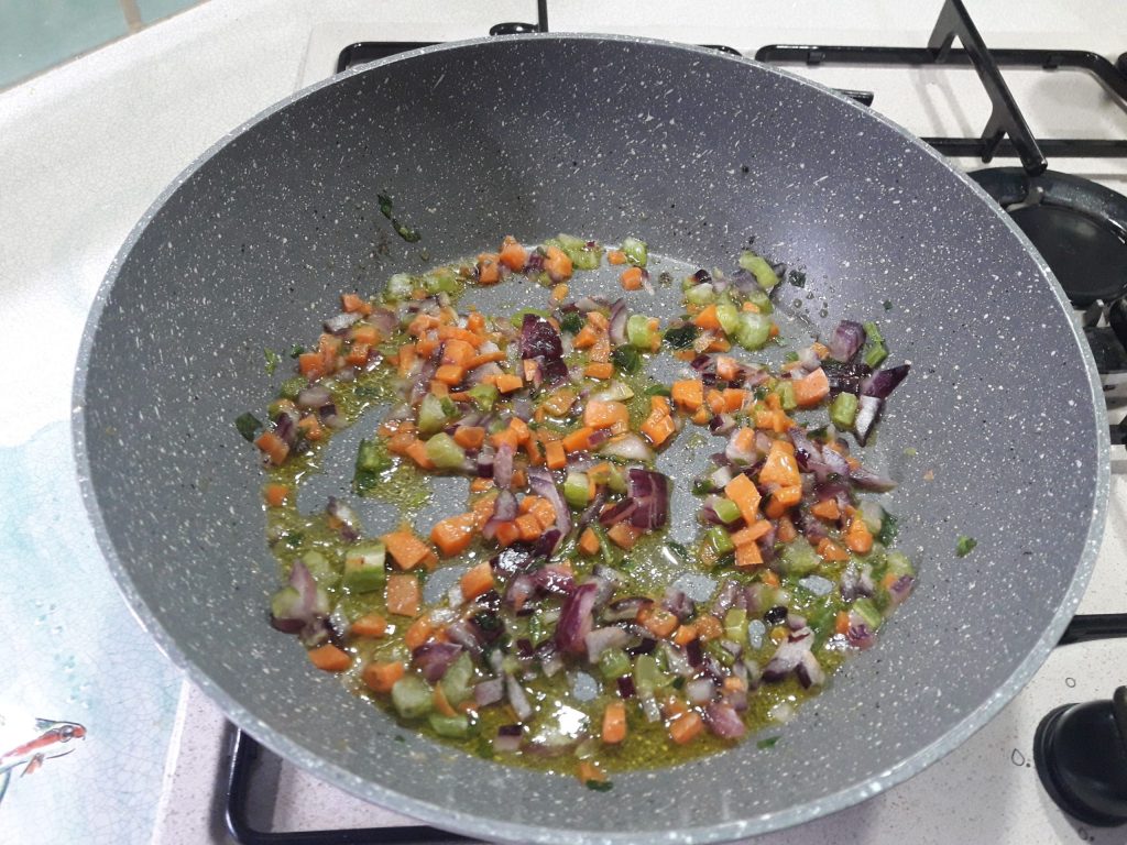 Gewürfeltes Gemüse