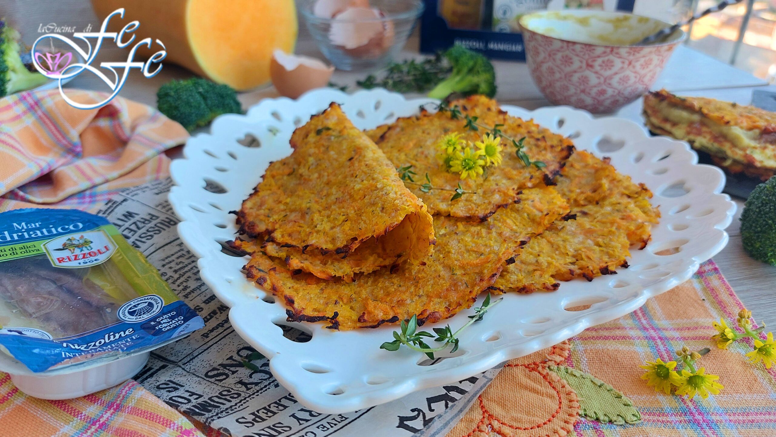 KAROTTEN- UND KÜRBISTORTILLAS MIT OMELETTEN UND ANSCHOVIS