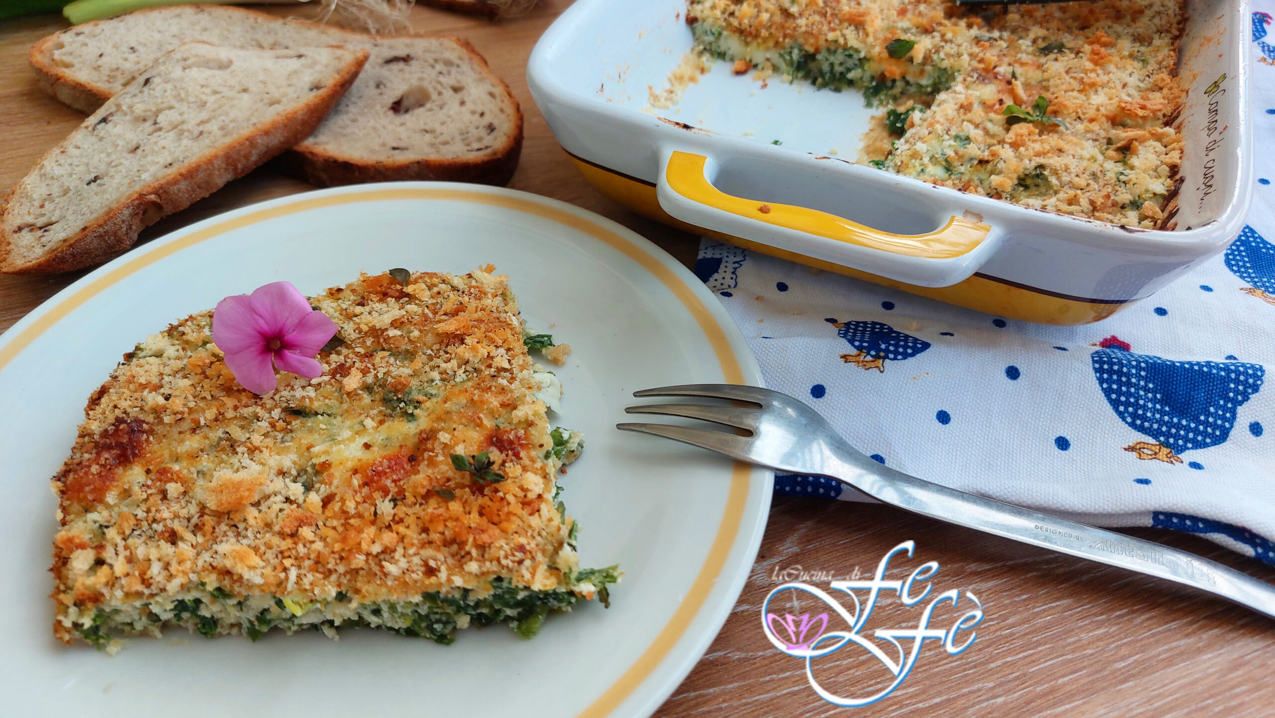 LAUCHZWIEBEL-STIELE UND RICOTTA TORTE (Rezept gegen Verschwendung)