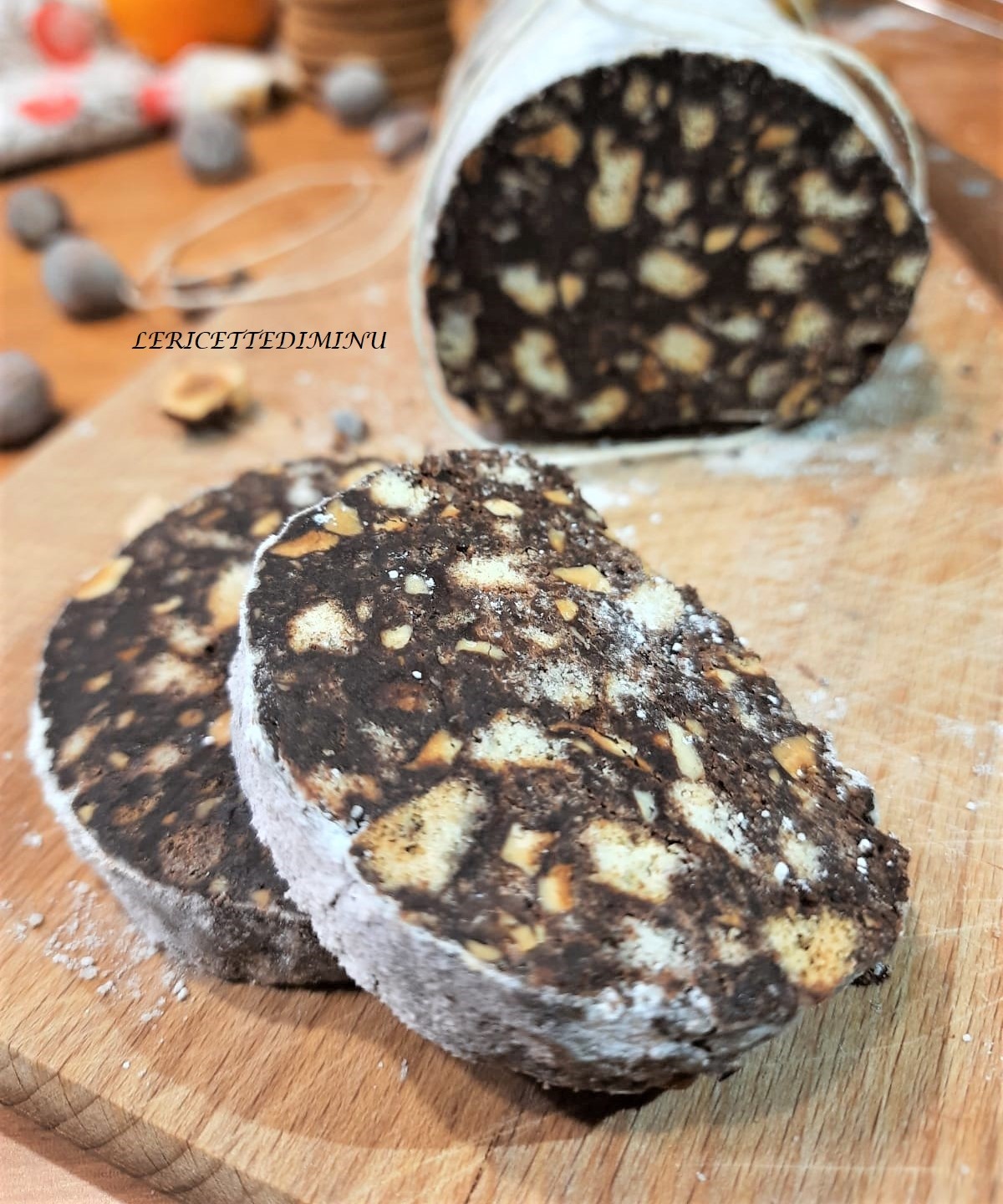 Schokoladensalami ohne Eier und ohne Likör