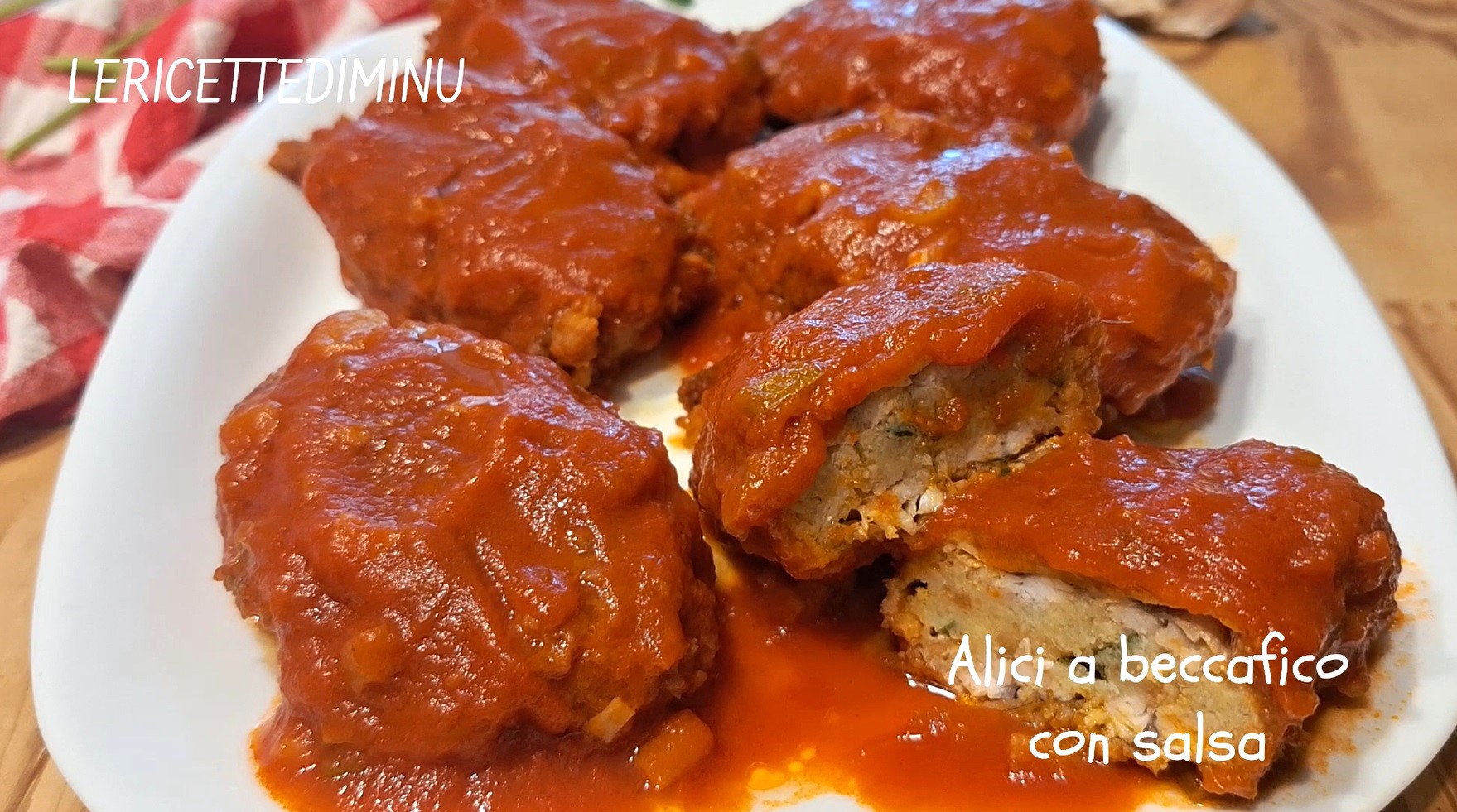 Sardellen à la Beccafico mit Sauce