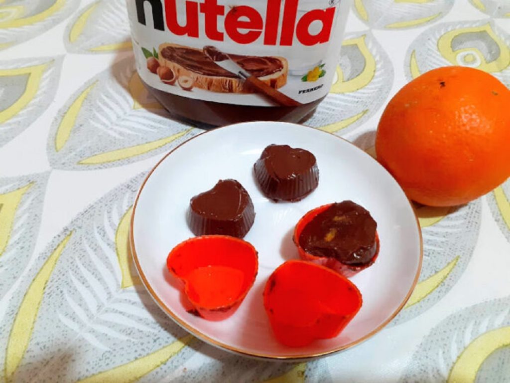 Hausgemachte Nutella-Pralinen mit Orangengeschmack
