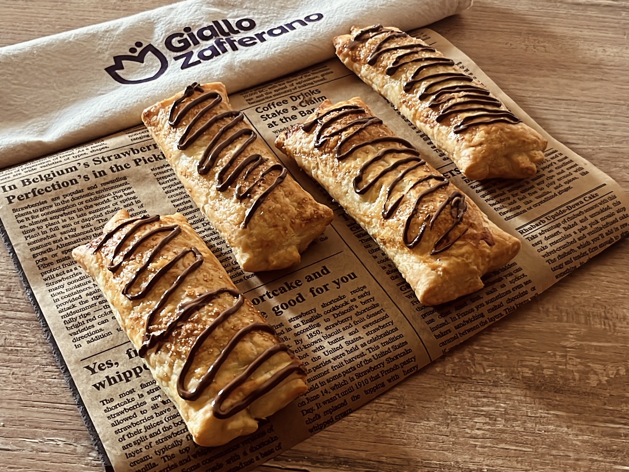 Leckere Taschen mit Riegeln und Nutella