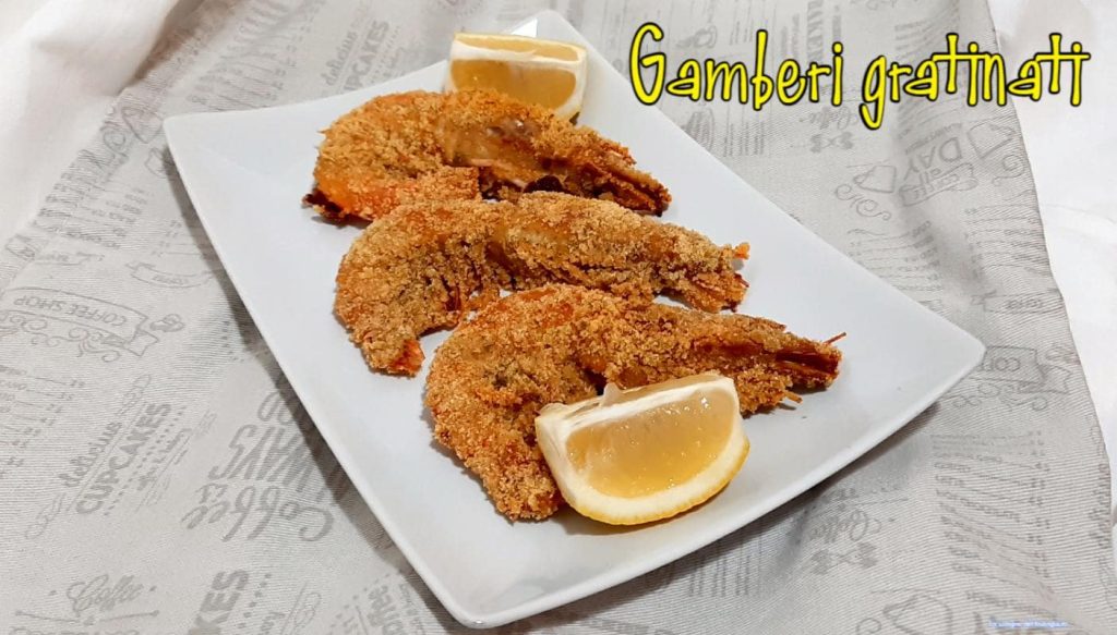 Im Ofen gratinierte Garnelen