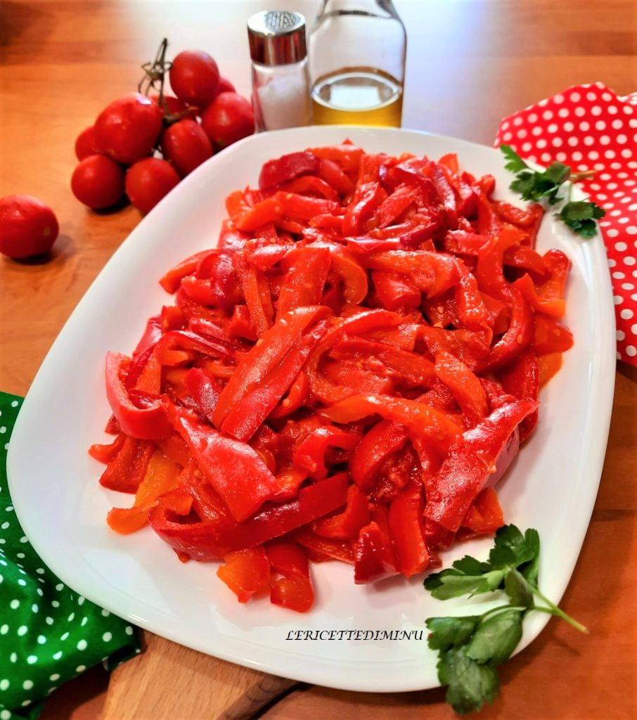 Leichte Peperonata ohne Zwiebeln