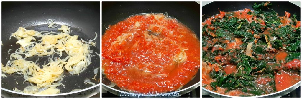 Schwarzkohl in der Pfanne