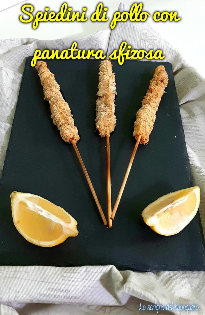 Hähnchenspieße mit knuspriger Panade