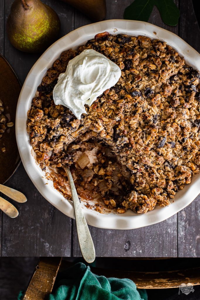 Birnen-Schokoladen-Crumble