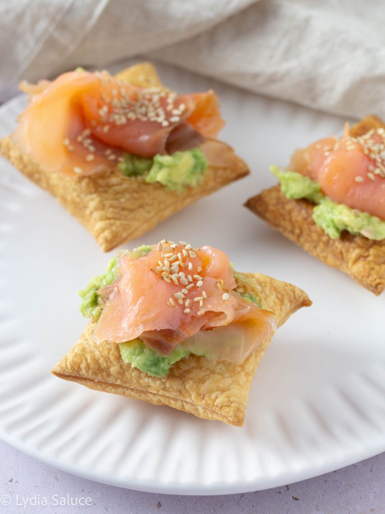 Blätterteig mit Lachs und Avocado