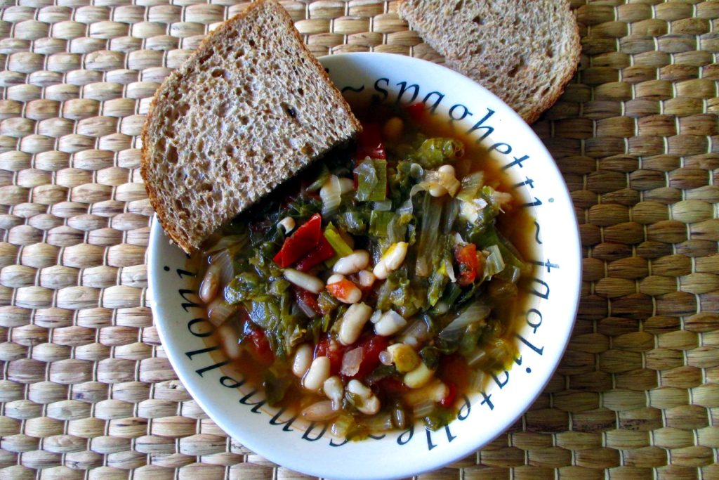 Bohnen und Endivien, Mangia senza Pancia