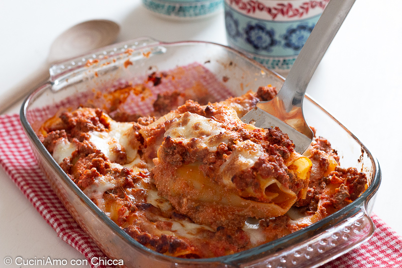 Cannelloni nach neapolitanischer Art ohne Béchamel