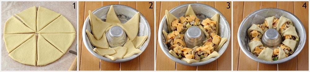 Brioche-Kranz mit Truthahn und Avocado