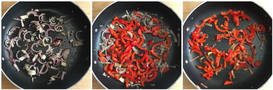 Cremige Spaghetti mit Paprika - Schritt 2