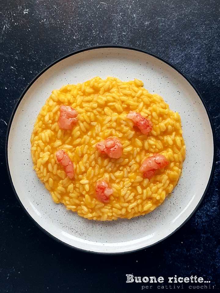 Cremiges Kürbis-Garnelen-Risotto