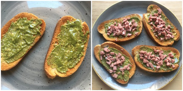 Crostoni mit Mortadella und Pistazien - verfahren 3