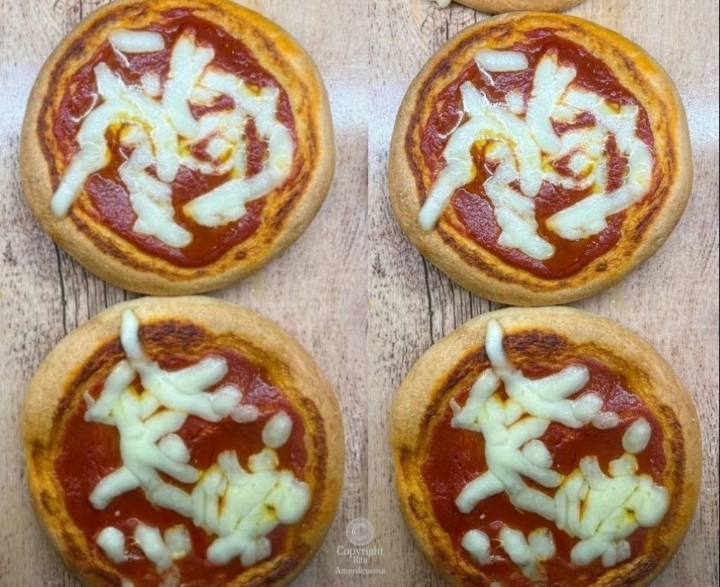 Mini-Pizzen Margherita ideal für Kinder