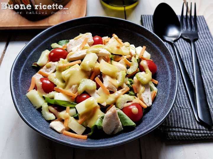 gekochter Hühnersalat ohne Mayonnaise