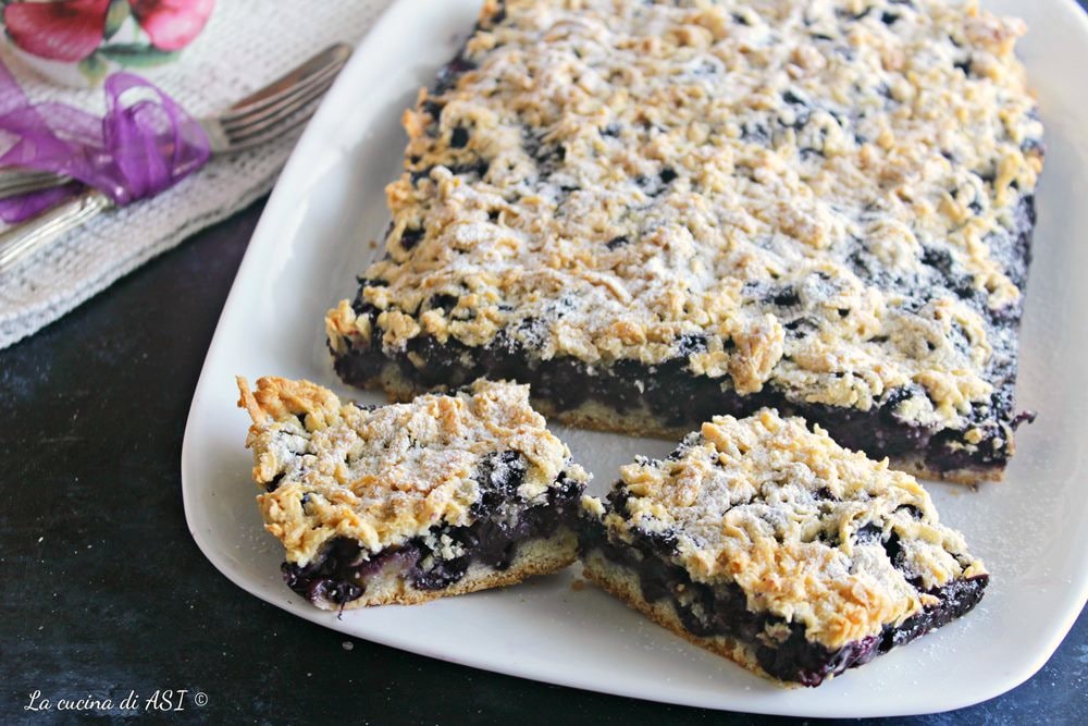 Geriebenes Blaubeerkuchen