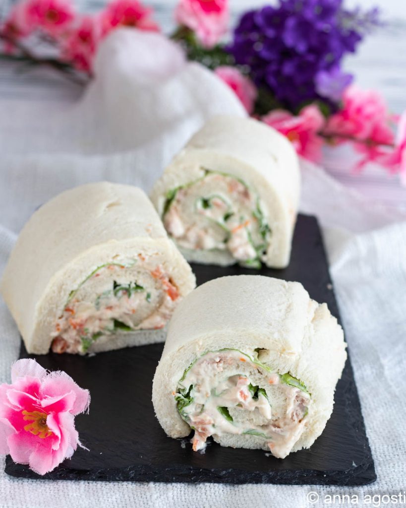 gerollte Sandwiches wie in der Bar