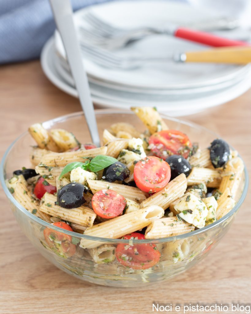 griechische Pasta mit Pesto kaltes Rezept