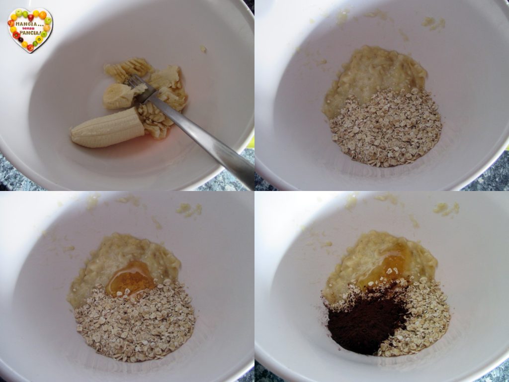 Hafer-, Bananen- und Kakaokekse in der Heißluftfritteuse, Mangia senza Pancia