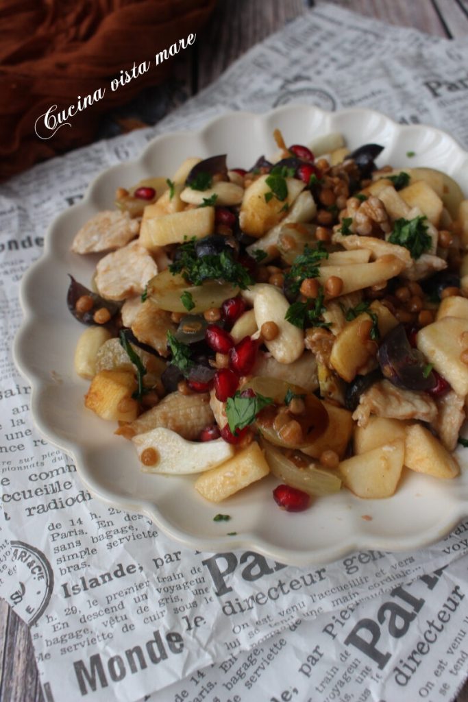 Herbstsalat Küche mit Meerblick